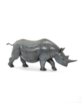 sculpture of black rhino