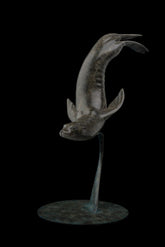 Bronze sculpture of grey sea lion