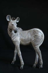 sculpture of zebra standing