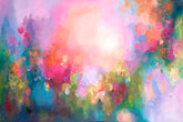 Abstract colorful painting with a soft focus