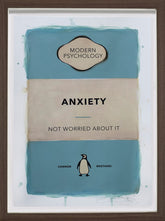 Anxiety Not Worried About It Blue Framed
