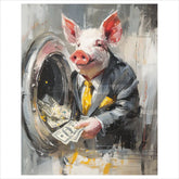 Boid The Launderer pig satirical artwork