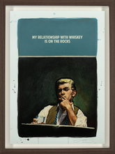 Connor Brothers My relationship with whiskey special edition art framed