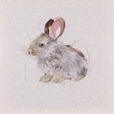 painting of bunny on diamond dust