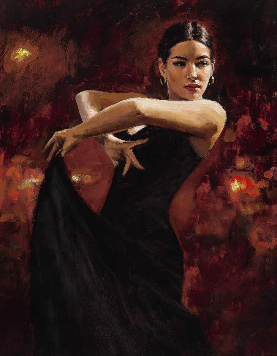 Colours Of Flamenco In Red Fabian Perez Paintings Free UK Delivery colours-of-flamenco-in-red-fabian-perez-paintings-free-uk-delivery