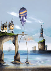 Gary Walton Balloon Cottages II Signed Limited Edition Artwork