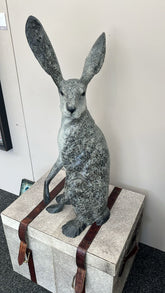 Bronze hare sculpture