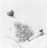 Doug Hyde original sketch christmas love