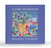 Book titled 'A Life in Colour' by Michael F. Rumsby with a colorful illustration on the cover.