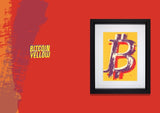 Mr. Brainwash bitcoin yellow limited edition framed