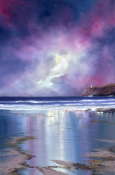 purple seascape scene