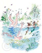 Quentin Blake D is for ducks art print