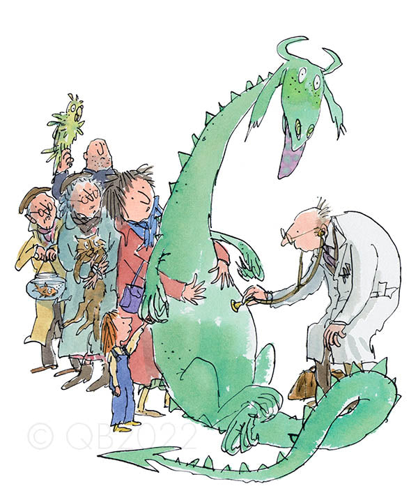 V is for Vet Quentin Blake Collector's Art Print Illustration