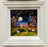Rozanne Bell A Harvest Moon Original Framed Resin Artwork
