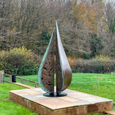 Monumental seed sculpture outside