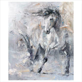 Abstract painting of a horse with dynamic movement
