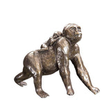 Richard cooper solid bronze sculpture gorilla with baby 947