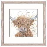Aaminah Snowdon Easy Breezy Highland cow Framed