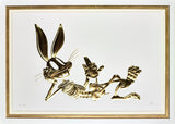 Alessandro Paglia Gold Karat Framed Bugs bunny art