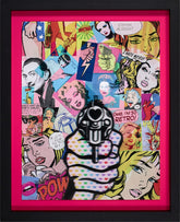 Dan Pearce Aim for love lenticular artwork framed