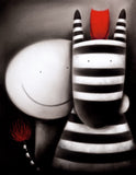 Doug Hyde Limited edition art Punk Rocker zebra