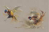 Two Chasing Pheasants