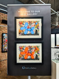 Mr Brainwash Jeff Koons Inspired Puppy Love Blue Limited Edition Art Print Framed