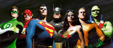 Original seven superheroes DC box canvas artwork