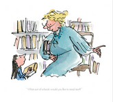 Quentin Blake Roald Dahl Matilda books art print