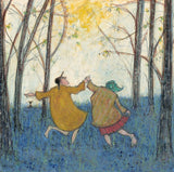 Sam Toft Barefoot in the Bluebells mounted art print
