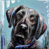 Sam Ellis limited edition canvas labrador box canvas artwork