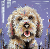 Samantha Ellis Box Canvas limited edition Dog portrait