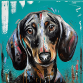 Samantha Ellis Dachshund Limited Edition Canvas art print