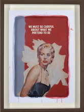 Connor Brothers red satirical artwork framed