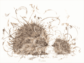 Aaminah Snowdon Prickles hedgehog art print