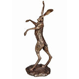 Hyacinth - Dancing Hare Frith bronze resin sculptures