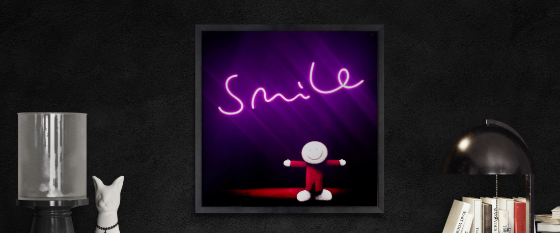 Doug Hyde Keep Smiling LED Art - Framed