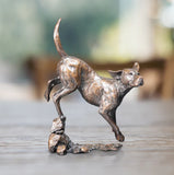 Richard Cooper solid bronze sculpture foxhound 1050