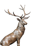 hIghlander bronze stag sculpture michael simpson