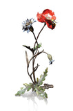 Poppy with Cornflower & Bee (1154)