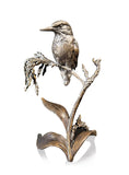 Richard Cooper solid bronze sculpture Waterside kingfisher