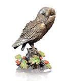 1163 Richard Cooper Bronze Barn owl with hawthorn