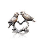 Richard Cooper solid bronze sculpture lovebirds