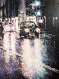 Alena Carvalho Fleet Street at Night Original Framed Artwork