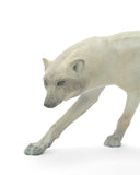 bronze sculpture of white fox head