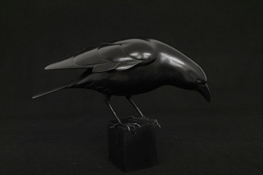 Cro2 Artist Crow | Adam Binder British Wildlife Sculpture | The Rose Gallery
