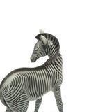 Zebra sculpture on a white background