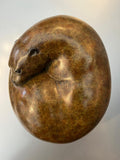 Adam Binder Sleeping otter bronze animal
