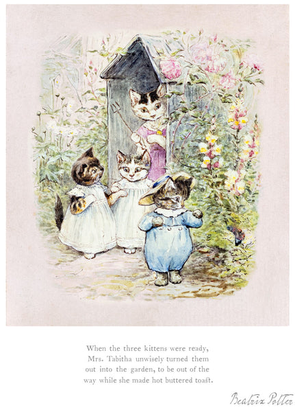 When The Three Little Kittens Were Ready | Beatrix Potter Artwork