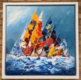 Bernard Sailing Homeward III Original Framed Artwork
